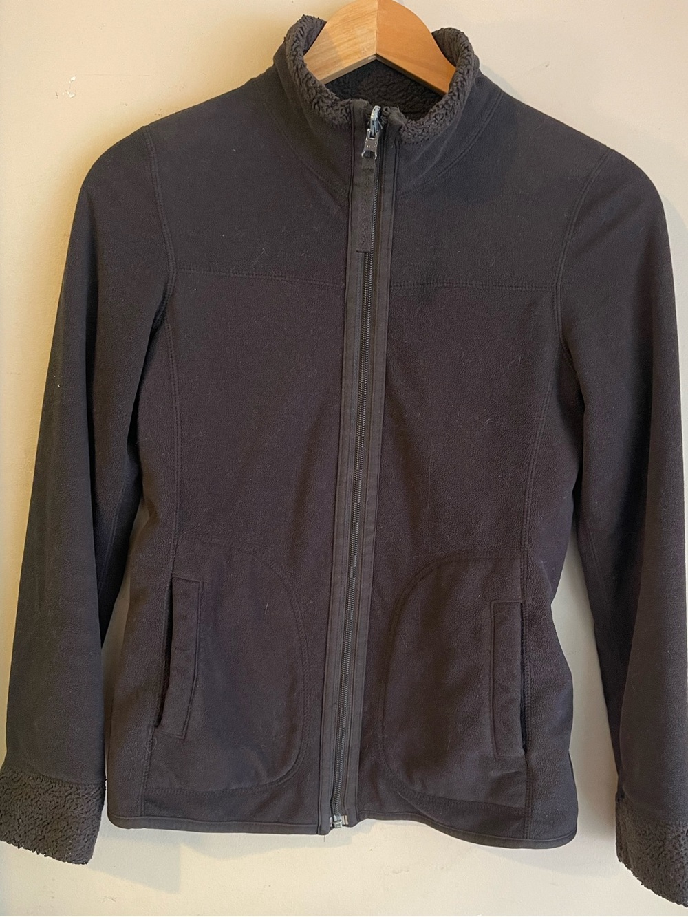 Uniqlo Reversible Sherpa Teddy Fleece Zip Up Jacket Size S FLAW